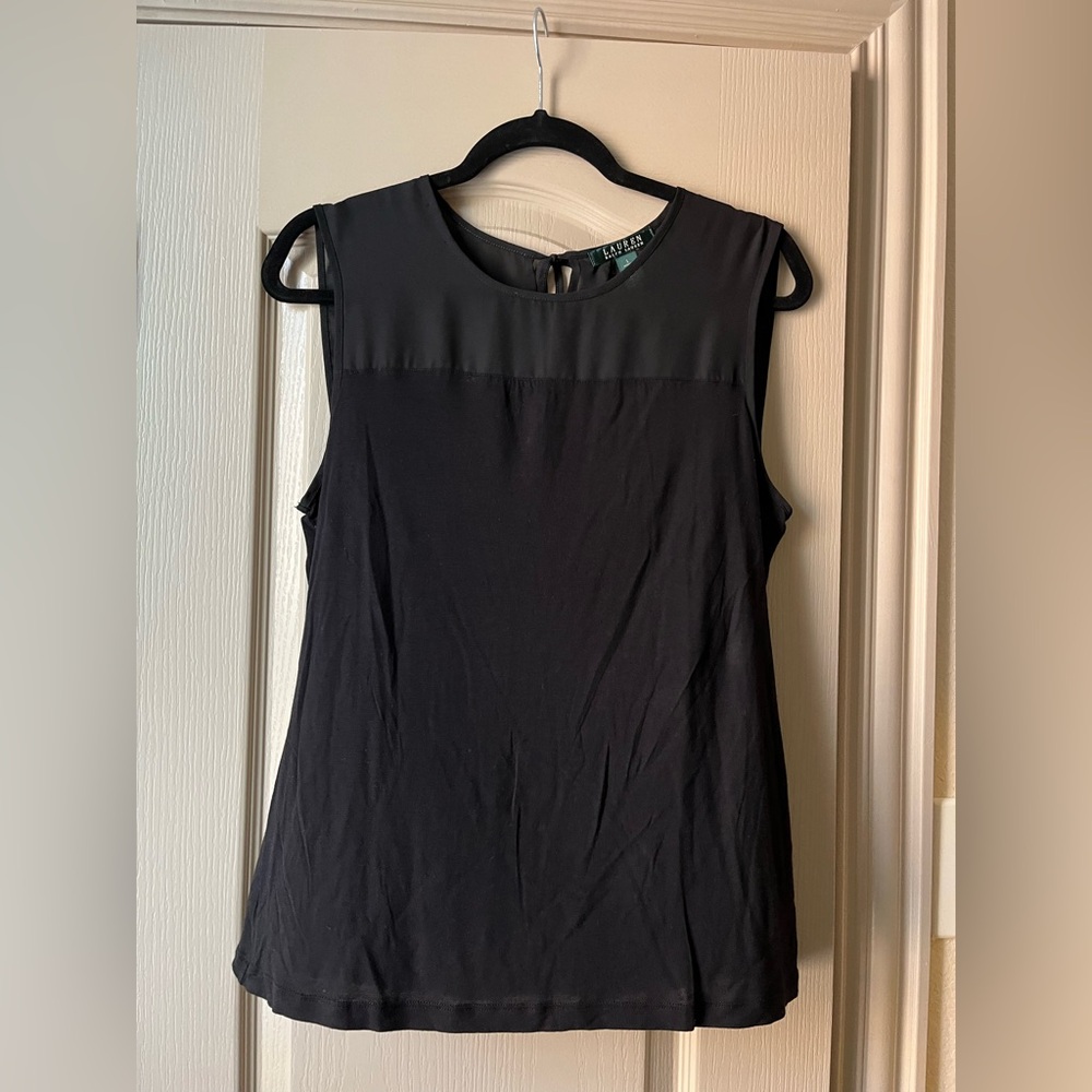 Ralph Lauren Black Sleeveless Blouse